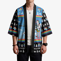 Unicorn Pew Pew Christmas Kimono Xmas Holiday Patterns - Wonder Print Shop
