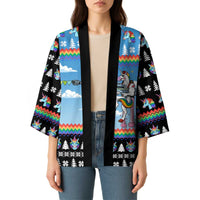 Unicorn Pew Pew Christmas Kimono Xmas Holiday Patterns - Wonder Print Shop