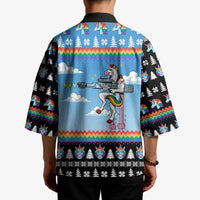 Unicorn Pew Pew Christmas Kimono Xmas Holiday Patterns - Wonder Print Shop