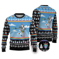 Unicorn Pew Pew Christmas Ugly Christmas Sweater Xmas Holiday Patterns - Wonder Print Shop