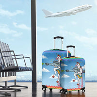 Unicorn Pew Pew Christmas Luggage Cover Xmas Holiday Patterns - Wonder Print Shop