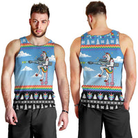 Unicorn Pew Pew Christmas Men Tank Top Xmas Holiday Patterns - Wonder Print Shop