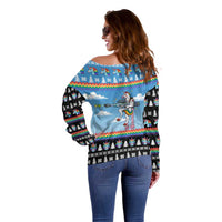 Unicorn Pew Pew Christmas Off Shoulder Sweater Xmas Holiday Patterns - Wonder Print Shop