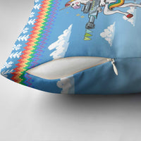 Unicorn Pew Pew Christmas Pillow Cover Xmas Holiday Patterns - Wonder Print Shop