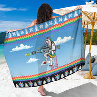 Unicorn Pew Pew Christmas Sarong Xmas Holiday Patterns - Wonder Print Shop