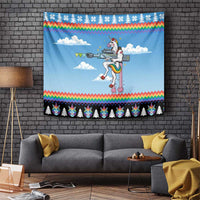 Unicorn Pew Pew Christmas Tapestry Xmas Holiday Patterns - Wonder Print Shop
