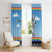 Unicorn Pew Pew Christmas Window Curtain Xmas Holiday Patterns - Wonder Print Shop