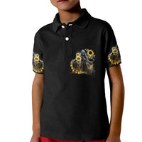 I Am The Storm Reaper Sunflower Roses Wings Kid Polo Shirt - Wonder Print Shop