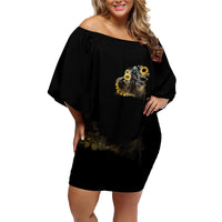 I Am The Storm Reaper Sunflower Roses Wings Family Matching Off Shoulder Short Dress and Hawaiian Shirt - Wonder Print Shop