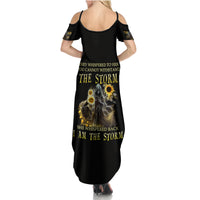 I Am The Storm Reaper Sunflower Roses Wings Family Matching Summer Maxi Dress and Hawaiian Shirt - Wonder Print Shop