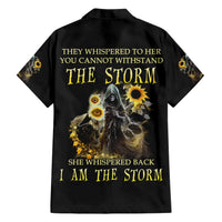 I Am The Storm Reaper Sunflower Roses Wings Hawaiian Shirt - Wonder Print Shop