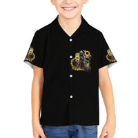I Am The Storm Reaper Sunflower Roses Wings Kid Hawaiian Shirt - Wonder Print Shop