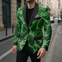Personalized Darts Lightning Green Storm Blazer with Electric Energy Pattern and Dartboard Graphics - Wonder Print Shop
