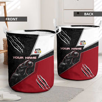 Personalized Raven Billiards Laundry Basket with Dark Cemetery Scene and Red Eye Crow Artwork - Wonder Print Shop