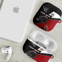 Personalized Raven Billiards AirPods Case with Dark Cemetery Scene and Red Eye Crow Artwork - Wonder Print Shop