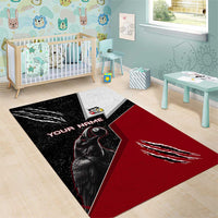 Personalized Raven Billiards Area Rug with Dark Cemetery Scene and Red Eye Crow Artwork - Wonder Print Shop