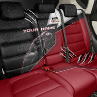 Personalized Raven Billiards Back Car Seat Cover with Dark Cemetery Scene and Red Eye Crow Artwork - Wonder Print Shop