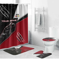 Personalized Raven Billiards Bathroom Set with Dark Cemetery Scene and Red Eye Crow Artwork - Wonder Print Shop