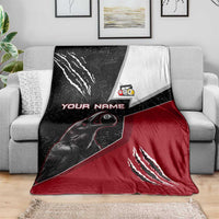 Personalized Raven Billiards Blanket with Dark Cemetery Scene and Red Eye Crow Artwork - Wonder Print Shop