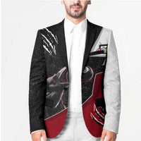 Personalized Raven Billiards Blazer with Dark Cemetery Scene and Red Eye Crow Artwork - Wonder Print Shop