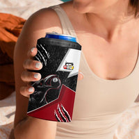 Personalized Raven Billiards 4 in 1 Can Cooler Tumbler with Dark Cemetery Scene and Red Eye Crow Artwork - Wonder Print Shop