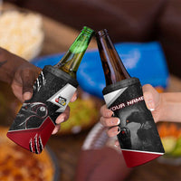 Personalized Raven Billiards 4 in 1 Can Cooler Tumbler with Dark Cemetery Scene and Red Eye Crow Artwork - Wonder Print Shop