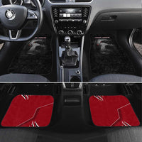 Personalized Raven Billiards Car Mats with Dark Cemetery Scene and Red Eye Crow Artwork - Wonder Print Shop