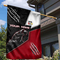 Personalized Raven Billiards Garden Flag with Dark Cemetery Scene and Red Eye Crow Artwork - Wonder Print Shop