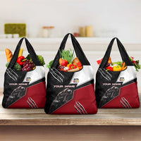 Personalized Raven Billiards Grocery Bag with Dark Cemetery Scene and Red Eye Crow Artwork - Wonder Print Shop