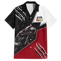 Personalized Raven Billiards Hawaiian Shirt with Dark Cemetery Scene and Red Eye Crow Artwork - Wonder Print Shop