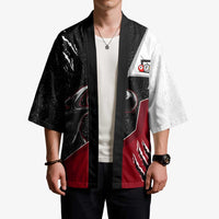 Personalized Raven Billiards Kimono with Dark Cemetery Scene and Red Eye Crow Artwork - Wonder Print Shop