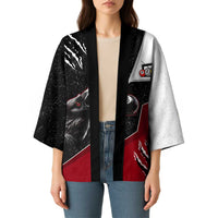 Personalized Raven Billiards Kimono with Dark Cemetery Scene and Red Eye Crow Artwork - Wonder Print Shop