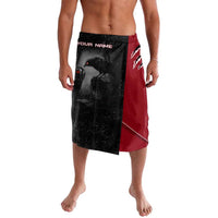 Personalized Raven Billiards Lavalava with Dark Cemetery Scene and Red Eye Crow Artwork - Wonder Print Shop