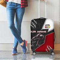Personalized Raven Billiards Luggage Cover with Dark Cemetery Scene and Red Eye Crow Artwork - Wonder Print Shop