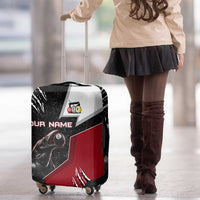 Personalized Raven Billiards Luggage Cover with Dark Cemetery Scene and Red Eye Crow Artwork - Wonder Print Shop