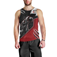 Personalized Raven Billiards Men Tank Top with Dark Cemetery Scene and Red Eye Crow Artwork - Wonder Print Shop