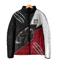 Personalized Raven Billiards Padded Jacket with Dark Cemetery Scene and Red Eye Crow Artwork - Wonder Print Shop