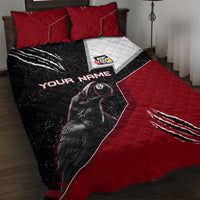 Personalized Raven Billiards Quilt Bed Set with Dark Cemetery Scene and Red Eye Crow Artwork - Wonder Print Shop