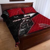 Personalized Raven Billiards Quilt Bed Set with Dark Cemetery Scene and Red Eye Crow Artwork - Wonder Print Shop