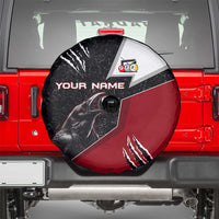 Personalized Raven Billiards Spare Tire Cover with Dark Cemetery Scene and Red Eye Crow Artwork - Wonder Print Shop