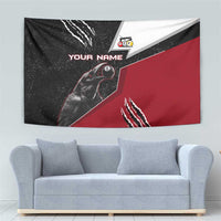Personalized Raven Billiards Tapestry with Dark Cemetery Scene and Red Eye Crow Artwork - Wonder Print Shop