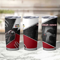 Personalized Raven Billiards Tumbler Cup with Dark Cemetery Scene and Red Eye Crow Artwork - Wonder Print Shop
