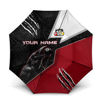 Personalized Raven Billiards Umbrella with Dark Cemetery Scene and Red Eye Crow Artwork - Wonder Print Shop