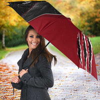 Personalized Raven Billiards Umbrella with Dark Cemetery Scene and Red Eye Crow Artwork - Wonder Print Shop