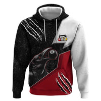 Personalized Raven Billiards Zip Hoodie with Dark Cemetery Scene and Red Eye Crow Artwork - Wonder Print Shop