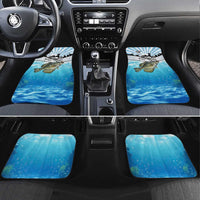 Personalized Crappie Fishing Car Mats with Lake Water Splash Scene and Sunrise Silhouette Angler Design - Wonder Print Shop