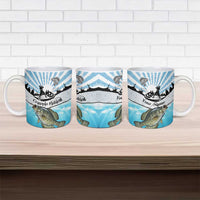 Personalized Crappie Fishing Ceramic Mug with Lake Water Splash Scene and Sunrise Silhouette Angler Design - Wonder Print Shop