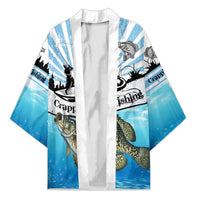 Personalized Crappie Fishing Kimono with Lake Water Splash Scene and Sunrise Silhouette Angler Design - Wonder Print Shop