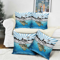 Personalized Crappie Fishing Pillow Cover with Lake Water Splash Scene and Sunrise Silhouette Angler Design - Wonder Print Shop