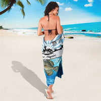 Personalized Crappie Fishing Sarong with Lake Water Splash Scene and Sunrise Silhouette Angler Design - Wonder Print Shop